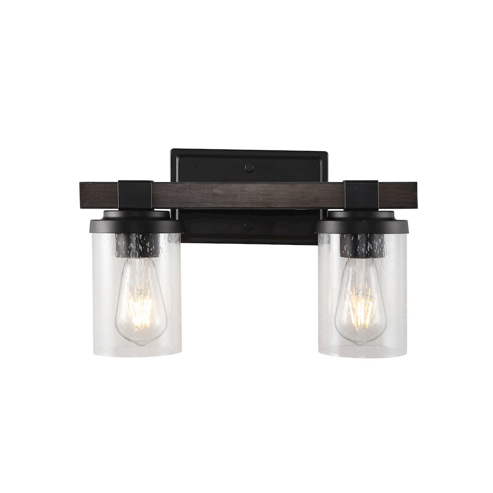 Bungalow Iron/Seeded Glass Rustic Farmhouse Led Vanity Light