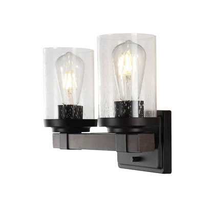 Bungalow Iron/Seeded Glass Rustic Farmhouse Led Vanity Light