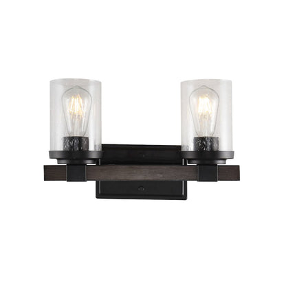Bungalow Iron/Seeded Glass Rustic Farmhouse Led Vanity Light