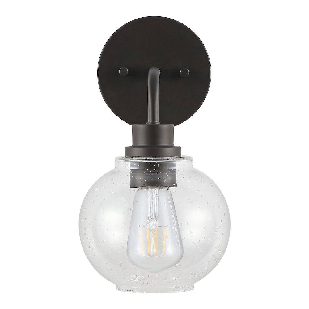 Sandrine Iron/Seeded Glass Cottage Rustic Led Vanity Light