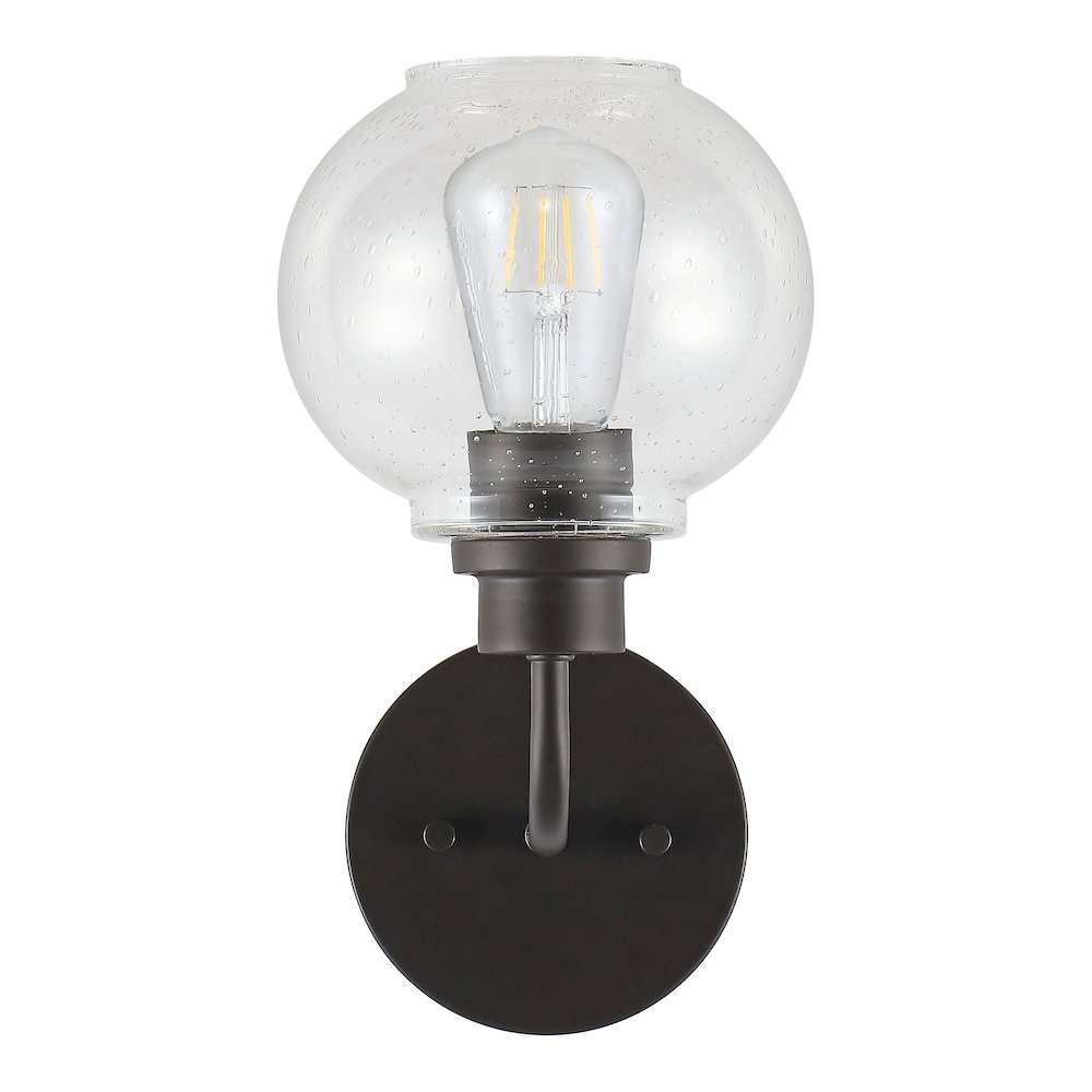 Sandrine Iron/Seeded Glass Cottage Rustic Led Vanity Light