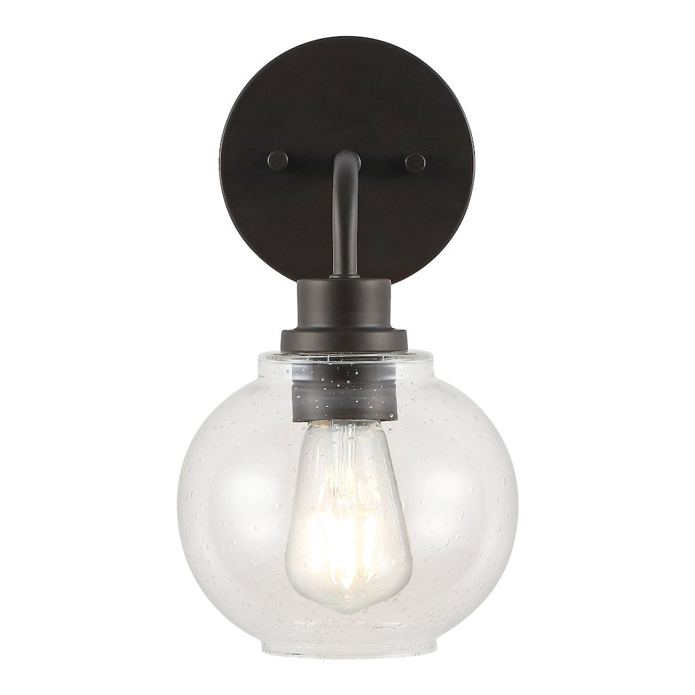 Sandrine Iron/Seeded Glass Cottage Rustic Led Vanity Light
