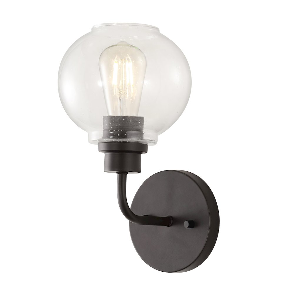 Sandrine Iron/Seeded Glass Cottage Rustic Led Vanity Light