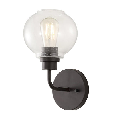 Sandrine Iron/Seeded Glass Cottage Rustic Led Vanity Light