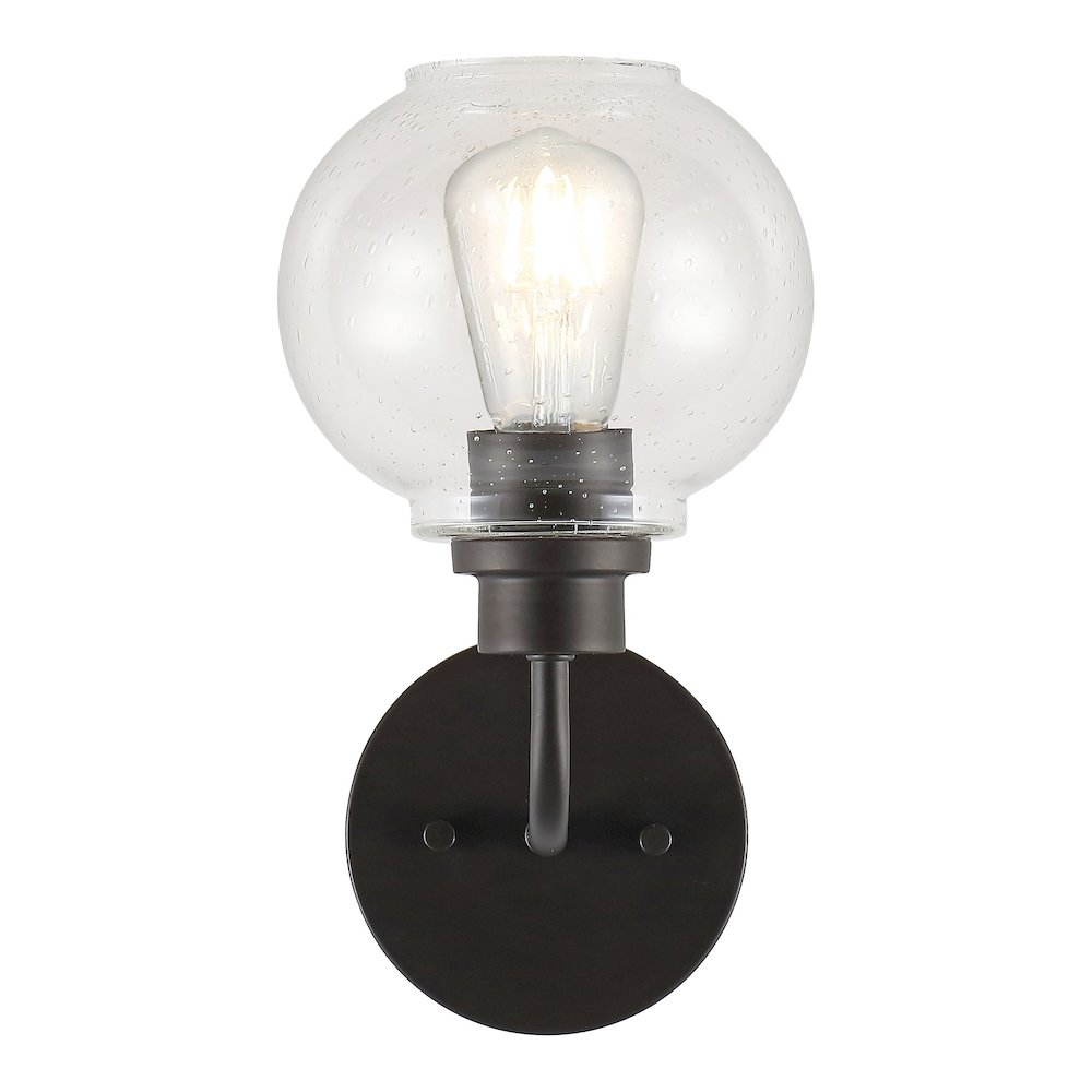 Sandrine Iron/Seeded Glass Cottage Rustic Led Vanity Light