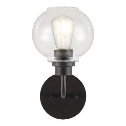 Sandrine Iron/Seeded Glass Cottage Rustic Led Vanity Light
