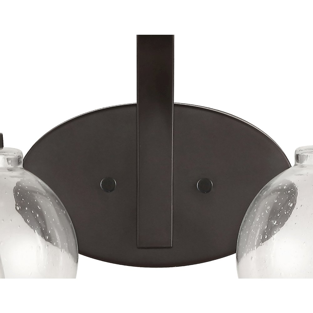 Sandrine Iron/Seeded Glass Cottage Rustic Led Vanity Light