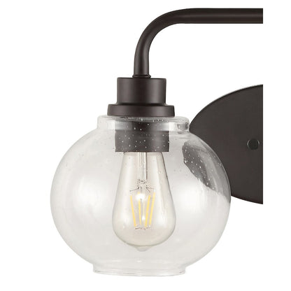 Sandrine Iron/Seeded Glass Cottage Rustic Led Vanity Light