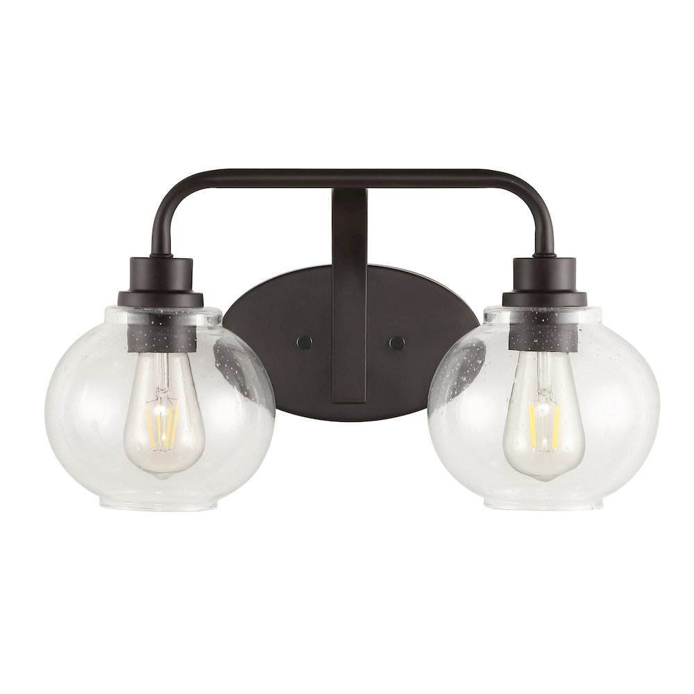 Sandrine Iron/Seeded Glass Cottage Rustic Led Vanity Light