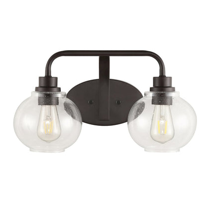 Sandrine Iron/Seeded Glass Cottage Rustic Led Vanity Light