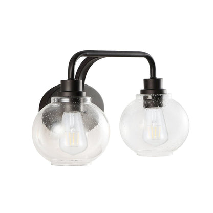 Sandrine Iron/Seeded Glass Cottage Rustic Led Vanity Light