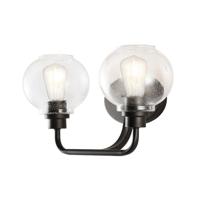 Sandrine Iron/Seeded Glass Cottage Rustic Led Vanity Light
