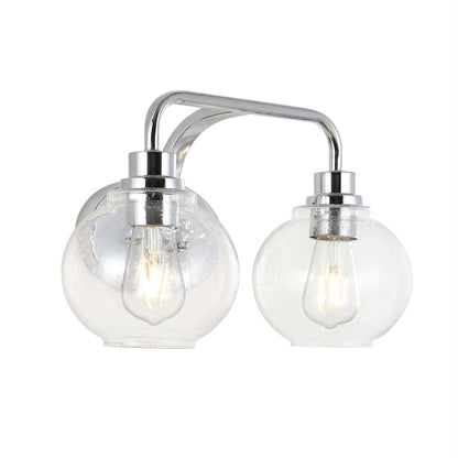 Sandrine Iron/Seeded Glass Cottage Rustic Led Vanity Light