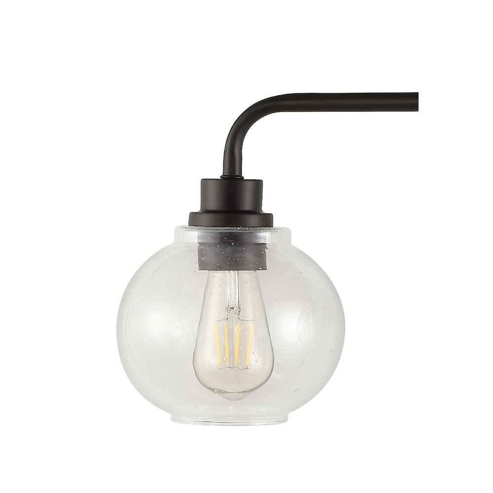 Sandrine Iron/Seeded Glass Cottage Rustic Led Vanity Light