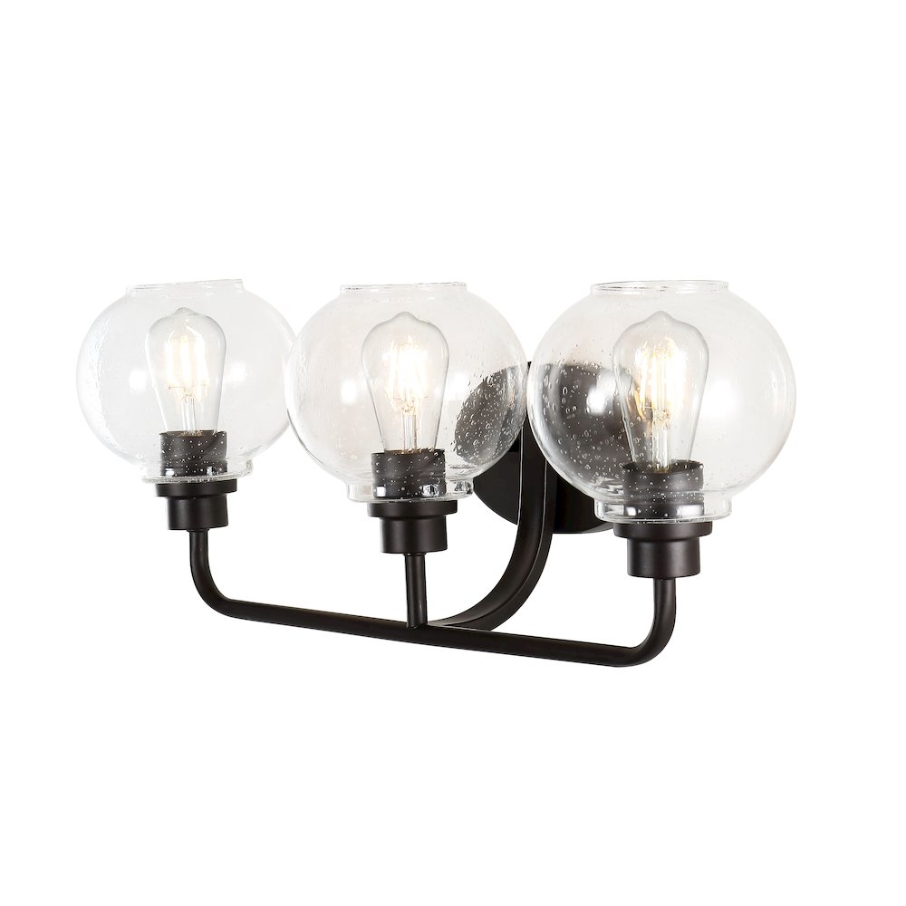 Sandrine Iron/Seeded Glass Cottage Rustic Led Vanity Light