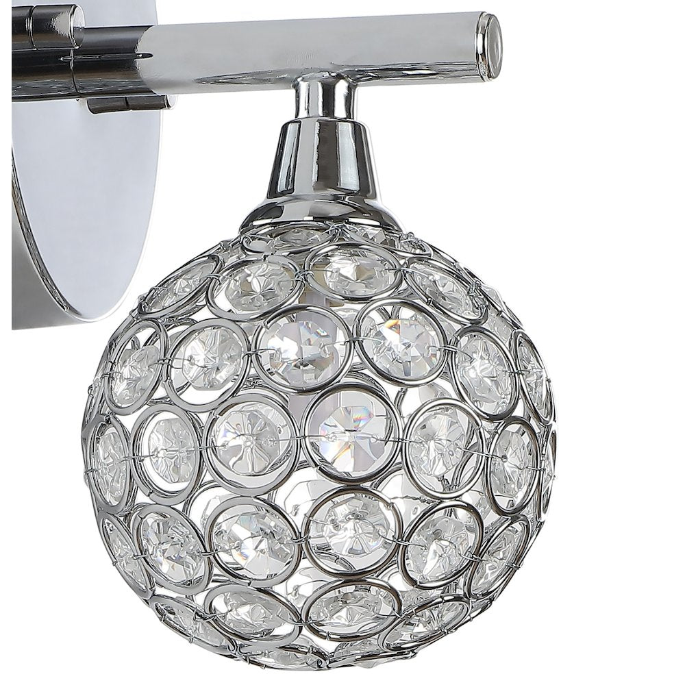 Maeve Iron/Glass Contemporary Glam Led Vanity Light