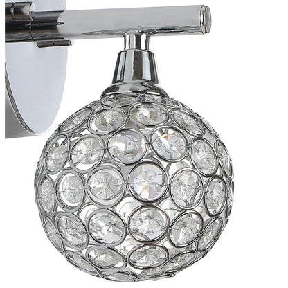 Maeve Iron/Glass Contemporary Glam Led Vanity Light