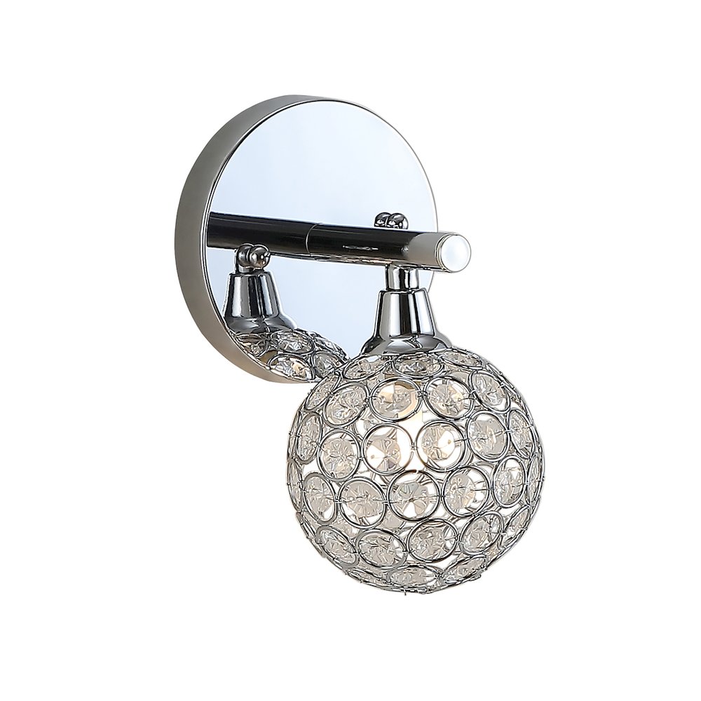Maeve Iron/Glass Contemporary Glam Led Vanity Light