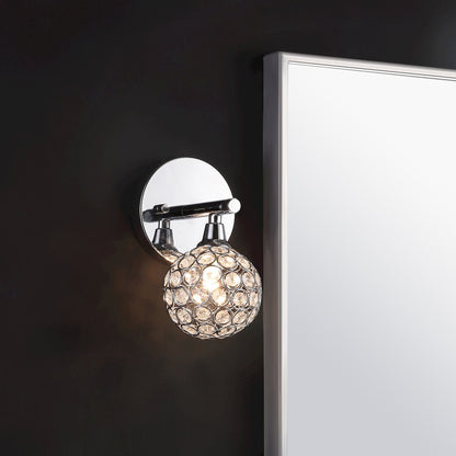 Maeve Iron/Glass Contemporary Glam Led Vanity Light