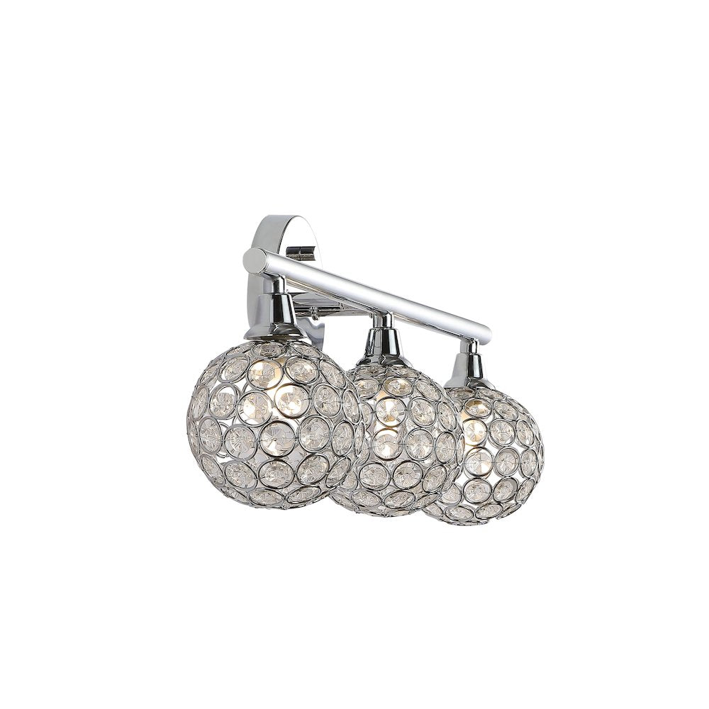 Maeve Iron/Glass Contemporary Glam Led Vanity Light