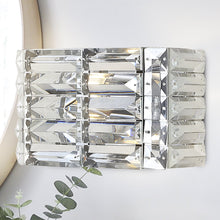 Evelyn Crystal Rectangle Ironcrystal Glam Modern Led Vanity Light