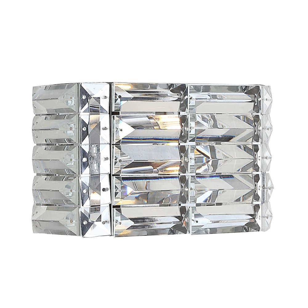 Evelyn Crystal Rectangle Ironcrystal Glam Modern Led Vanity Light