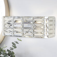 Evelyn Crystal Rectangle Ironcrystal Glam Modern Led Vanity Light