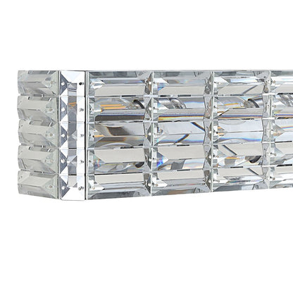 Evelyn Crystal Rectangle Ironcrystal Glam Modern Led Vanity Light