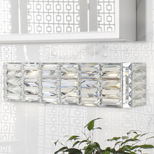 Evelyn Crystal Rectangle Ironcrystal Glam Modern Led Vanity Light