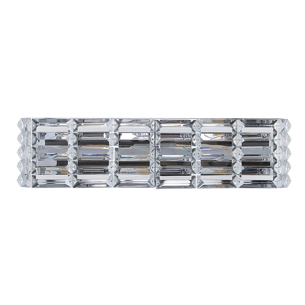 Evelyn Crystal Rectangle Ironcrystal Glam Modern Led Vanity Light