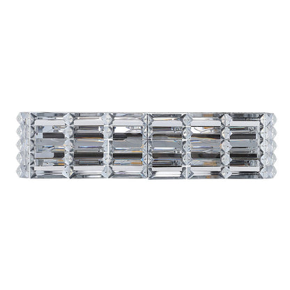Evelyn Crystal Rectangle Ironcrystal Glam Modern Led Vanity Light
