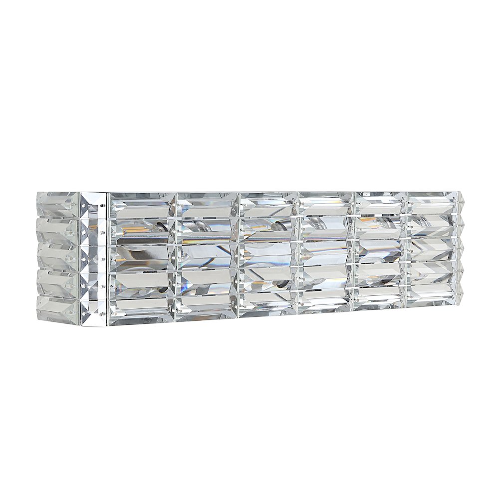 Evelyn Crystal Rectangle Ironcrystal Glam Modern Led Vanity Light
