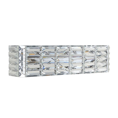 Evelyn Crystal Rectangle Ironcrystal Glam Modern Led Vanity Light