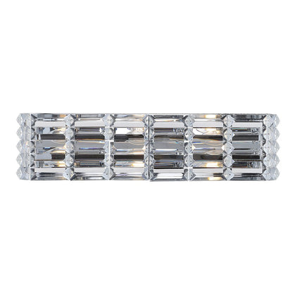Evelyn Crystal Rectangle Ironcrystal Glam Modern Led Vanity Light