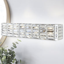 Evelyn Crystal Rectangle Ironcrystal Glam Modern Led Vanity Light