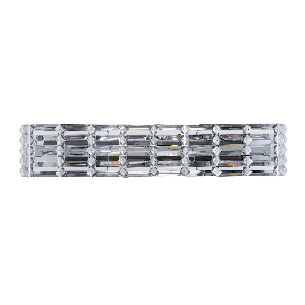 Evelyn Crystal Rectangle Ironcrystal Glam Modern Led Vanity Light