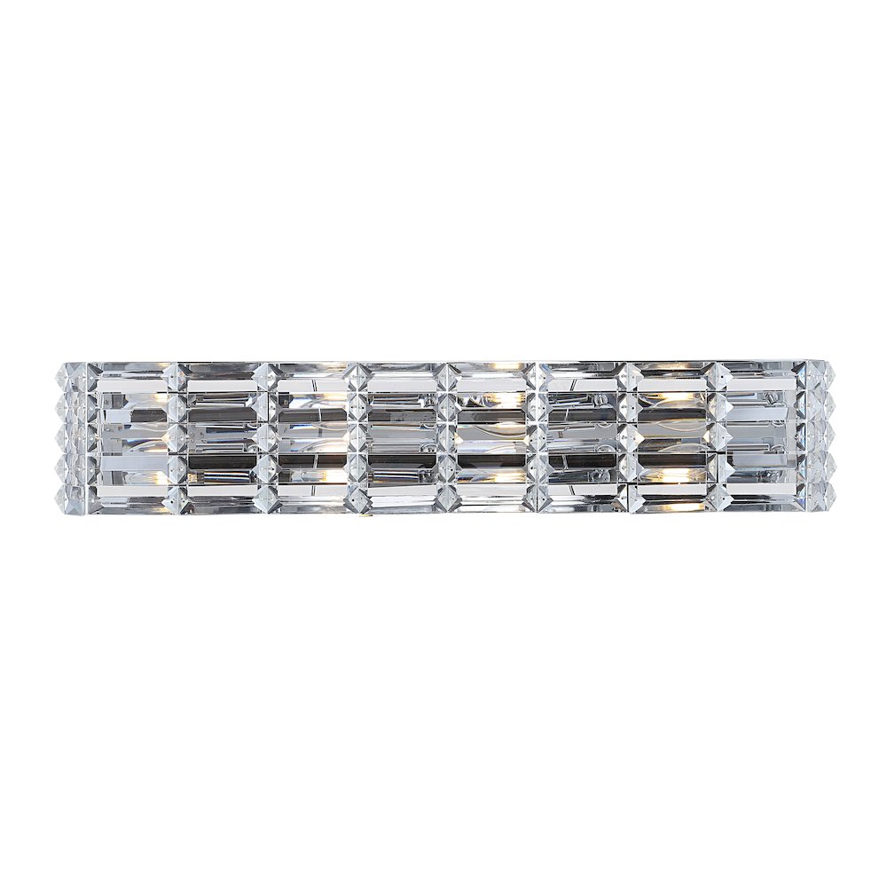 Evelyn Crystal Rectangle Ironcrystal Glam Modern Led Vanity Light