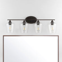 Jayne Iron/Glass Cottage Rustic Led Vanity Light