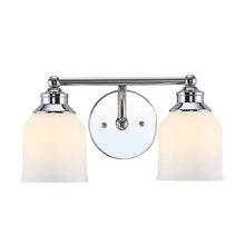 Lydia Iron/Frosted Glass Farmhouse Cottage Led Vanity Light