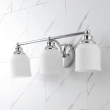 Lydia Iron/Frosted Glass Farmhouse Cottage Led Vanity Light