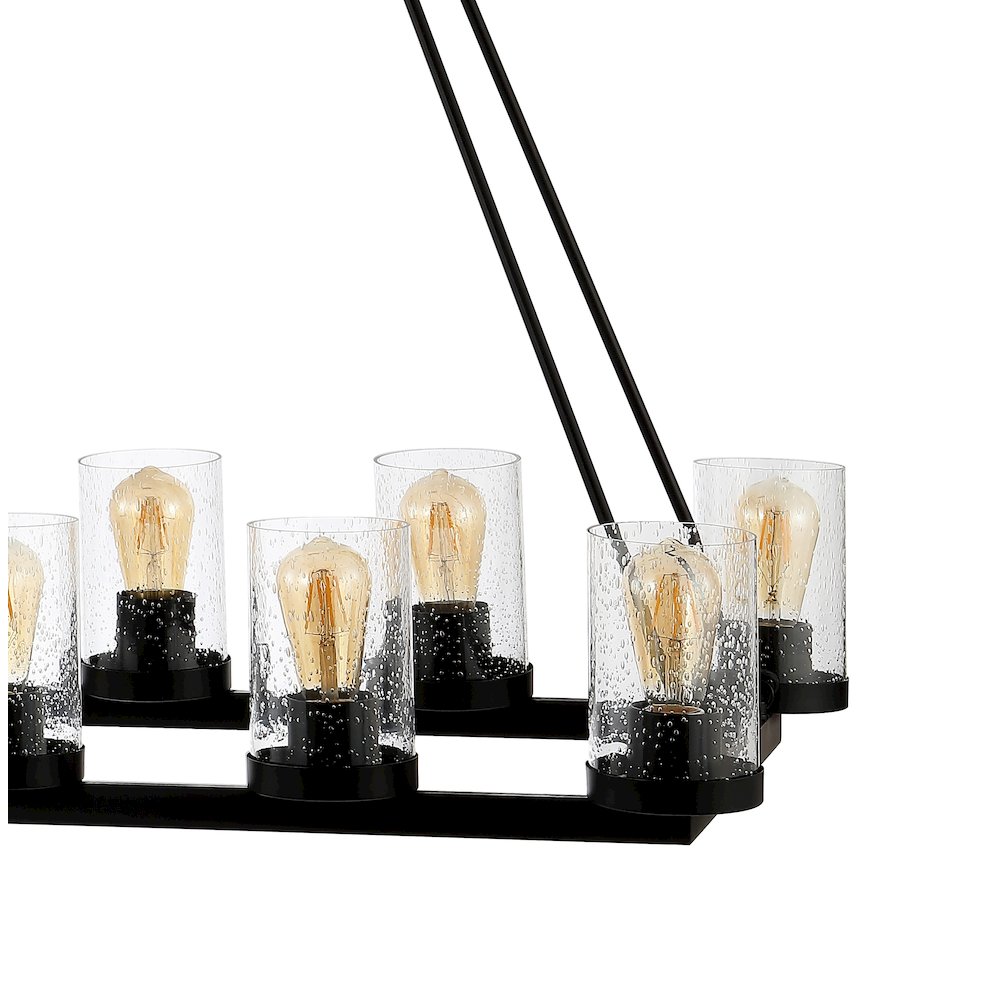 Coronet Iron/Seeded Glass Rustic Farmhouse Led Chandelier