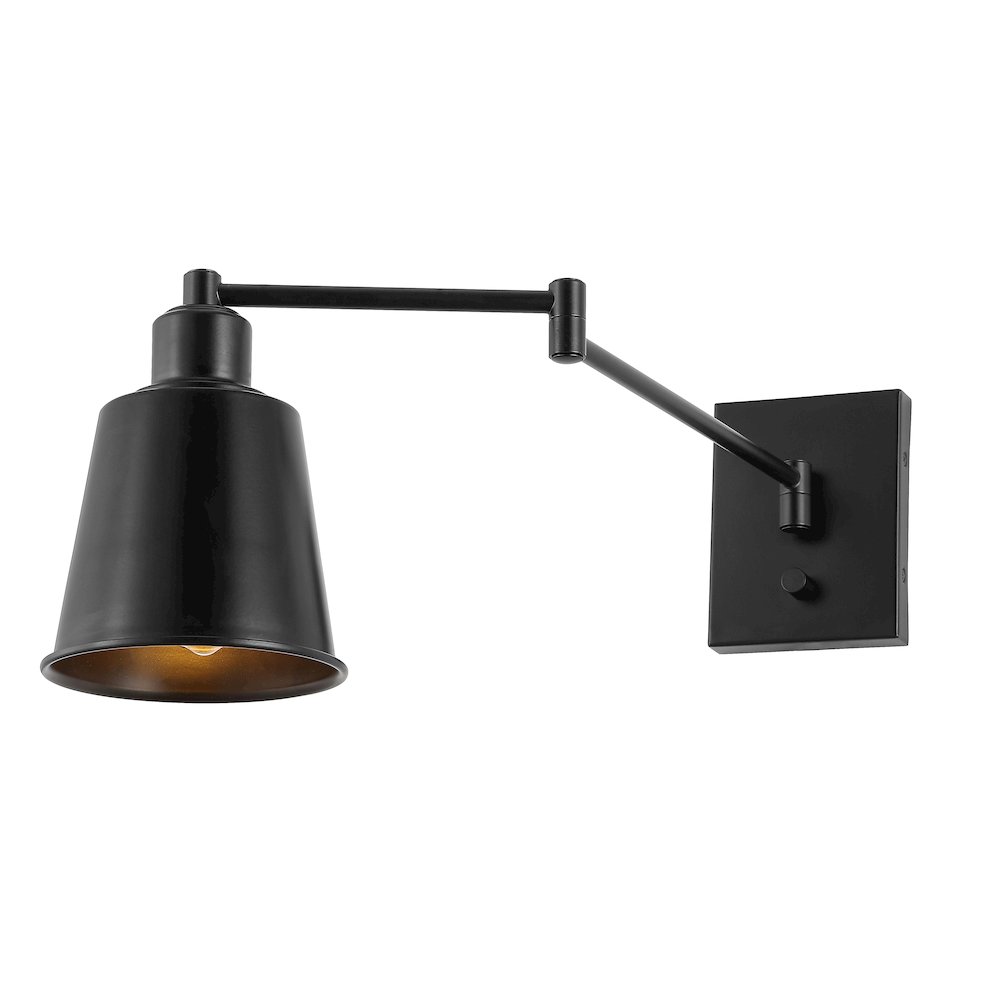 Cary Iron Contemporary Swing Arm Led Wall Sconce
