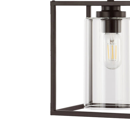 Quinn Industrial Farmhouse Iron/Glass Led Pendant