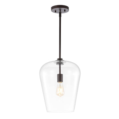 Hayes Industrial Farmhouse Iron/Glass Led Pendant