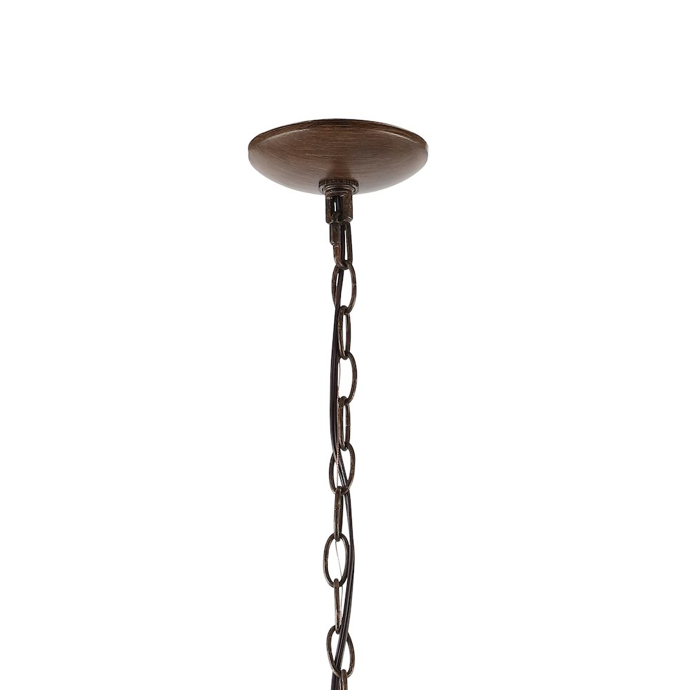 Victoria Rustic Midcentury Iron Led Chandelier
