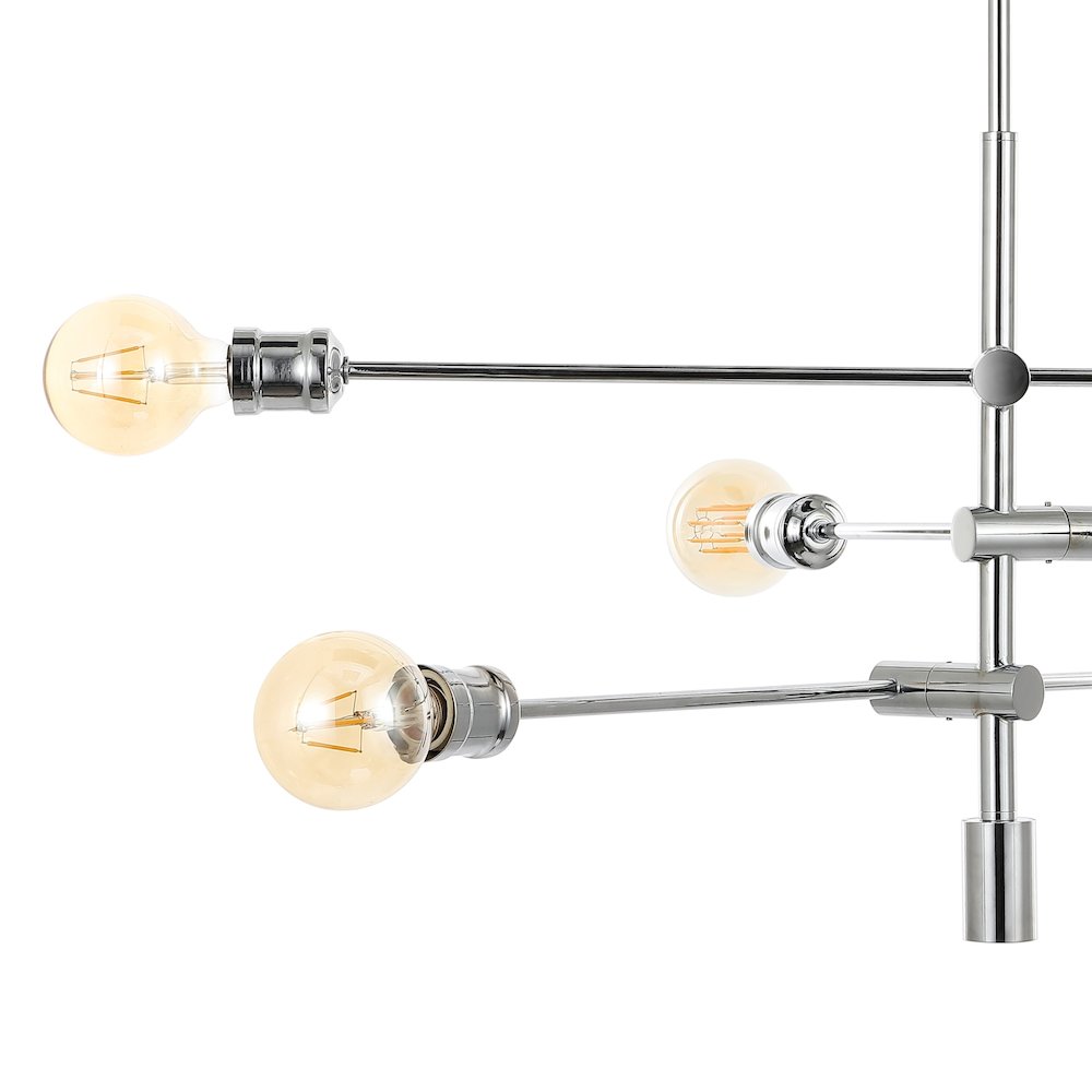 Atlas Modern Vintage Iron Arm Adjustable Led Chandelier