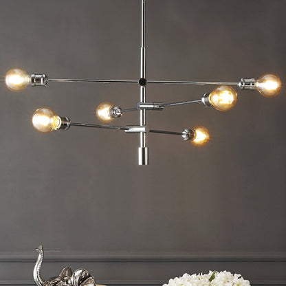 Atlas Modern Vintage Iron Arm Adjustable Led Chandelier
