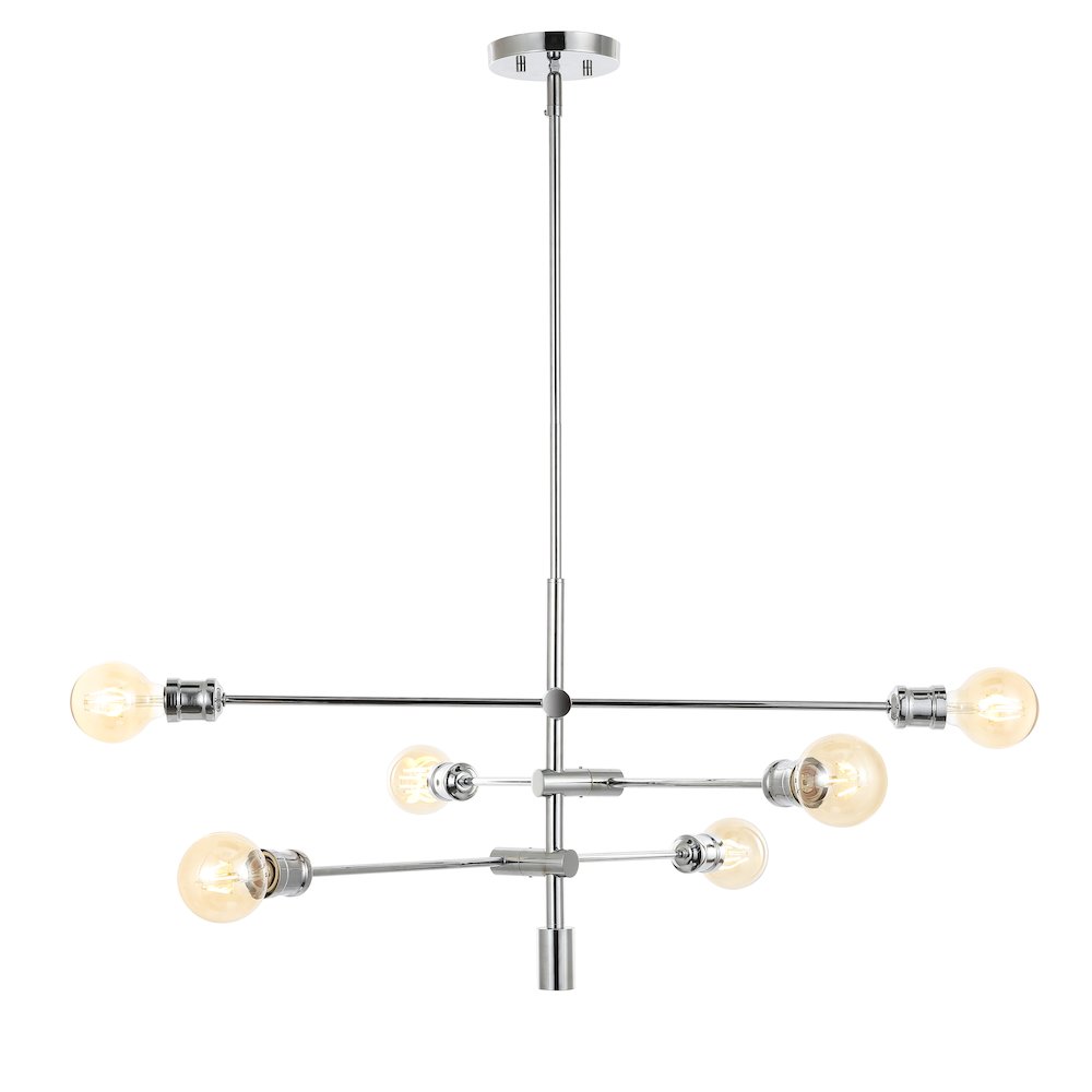 Atlas Modern Vintage Iron Arm Adjustable Led Chandelier