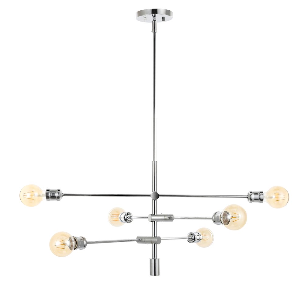 Atlas Modern Vintage Iron Arm Adjustable Led Chandelier