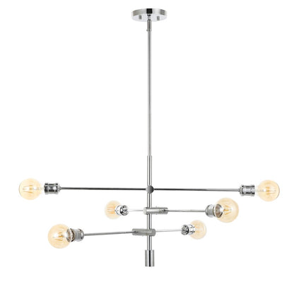 Atlas Modern Vintage Iron Arm Adjustable Led Chandelier